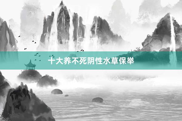 十大养不死阴性水草保举